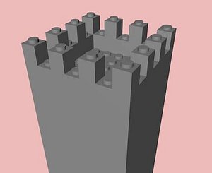 c4d lego castle tower 7x7