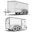 4 cargo trailer 3d 3ds