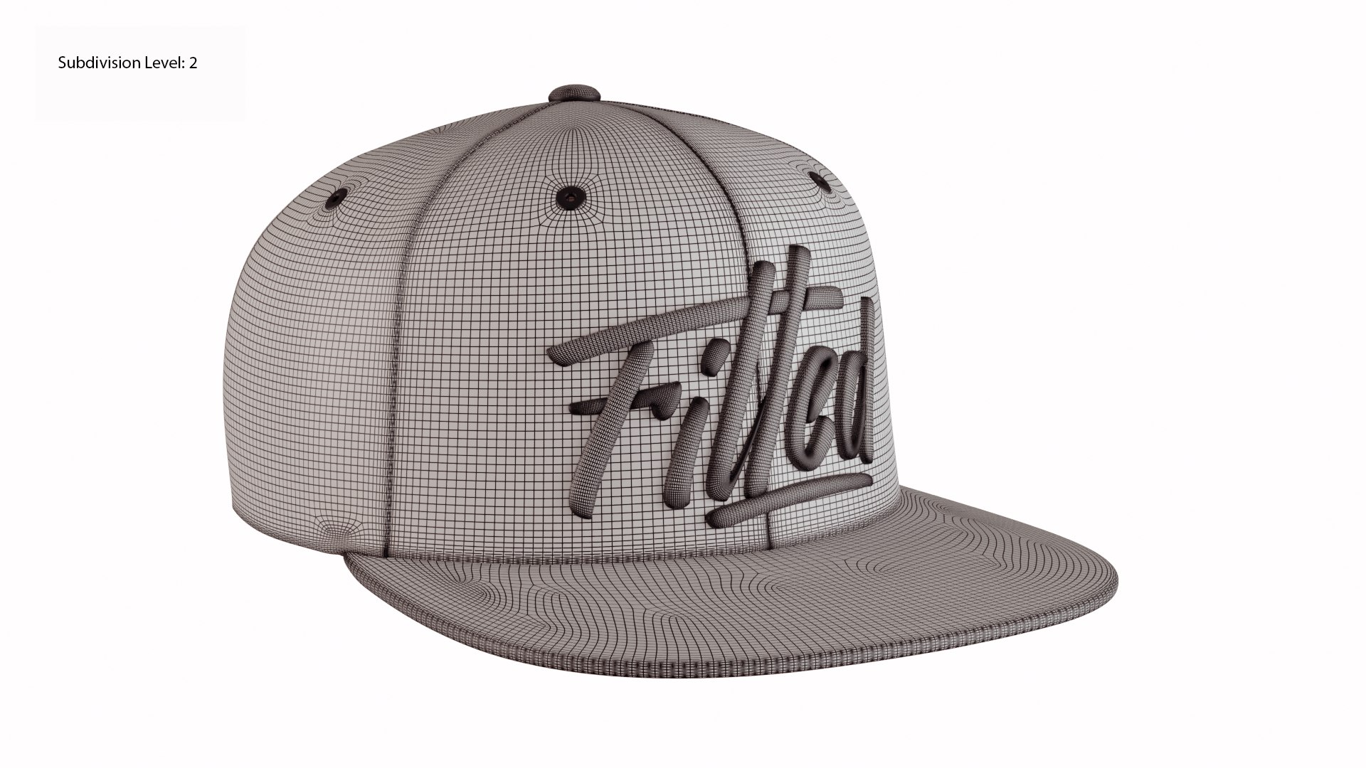 3D model fitted cap https://p.turbosquid.com/ts-thumb/Pm/Vy2vHT/6lMxASDg/subdiv_03/png/1602703979/1920x1080/fit_q87/ff4232ebc2d3d1d6d69e7e8d7f9b7b1a07a7bc37/subdiv_03.jpg