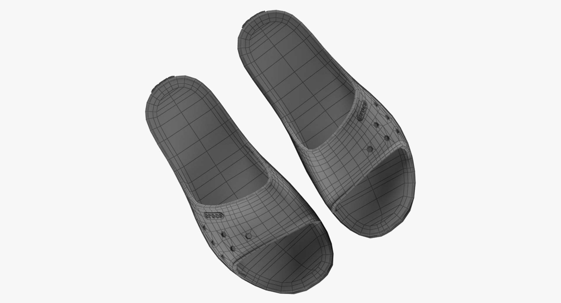 3D Model Crocs Crocband Slide Black - TurboSquid 1347307