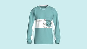 Men Pocket With Printed Sweatshirt 3D model