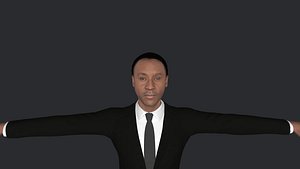 Don Cheadle Hyper Realistic Full Body Fully Rigged 3D Character 3D model