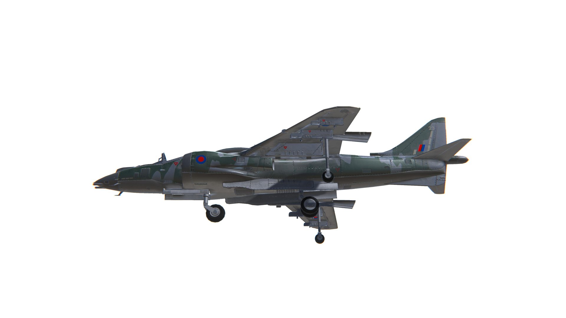 3D Harrier II Jet Fighter Aircraft Low-poly model https://p.turbosquid.com/ts-thumb/Pm/gkXqKA/3S/screenshot89/jpg/1634141364/1920x1080/fit_q87/b0431e86ab066f86345d1a8cf87309263f58649c/screenshot89.jpg