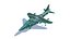 Modelo 3D Low-poly de aeronaves de caça Harrier II