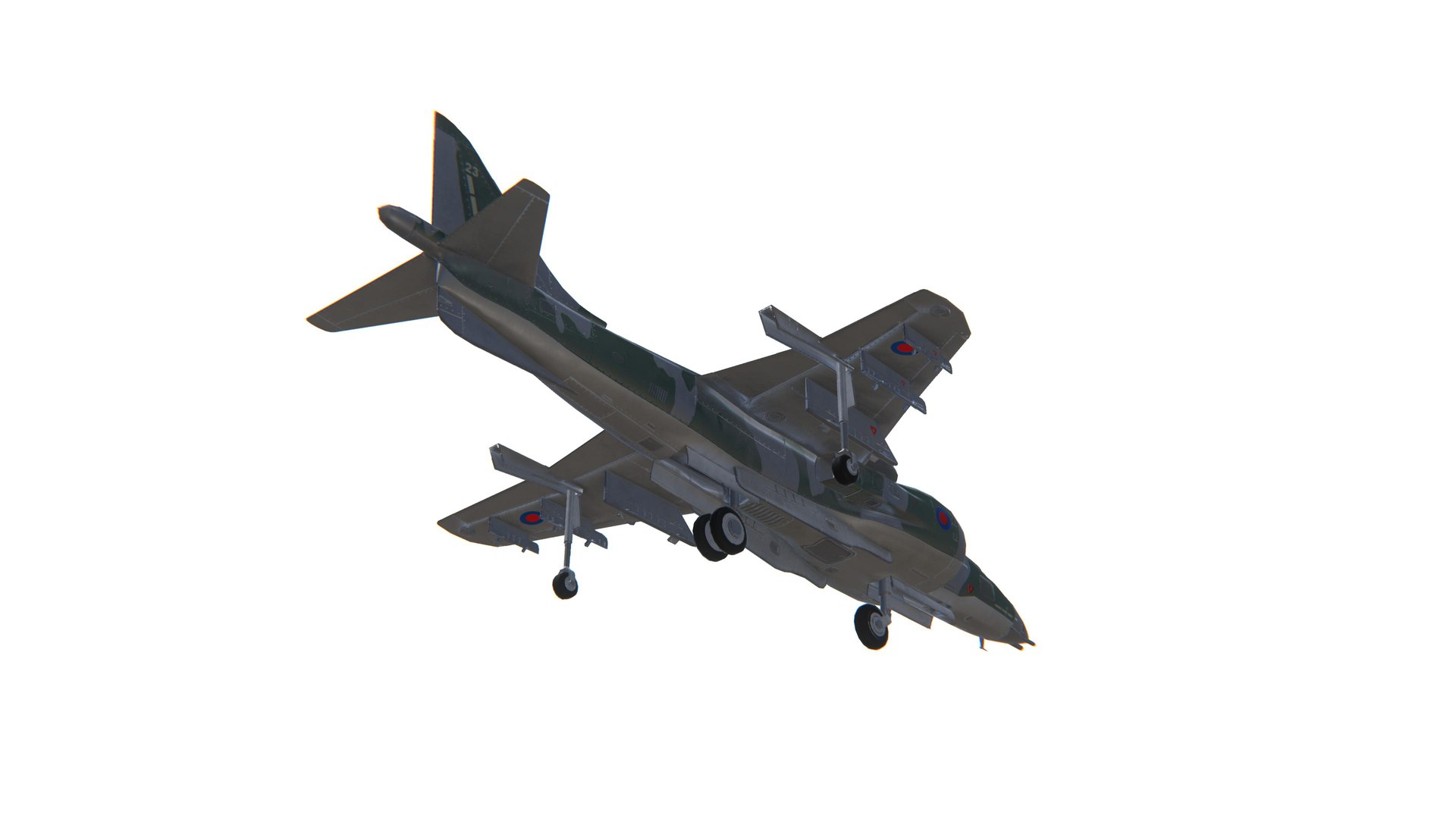 3D Harrier II Jet Fighter Aircraft Low-poly model https://p.turbosquid.com/ts-thumb/Pm/gkXqKA/Wy/screenshot86/jpg/1634141361/1920x1080/fit_q87/86f9c0b6db510d650279d041d3d91415f8695a18/screenshot86.jpg