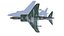 Modelo 3D Low-poly de aeronaves de caça Harrier II