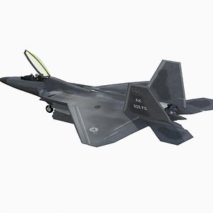 3D F22 raptor fighter jet