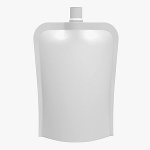 Blank Pouch Bag With Top Spout Lid Mock Up 03