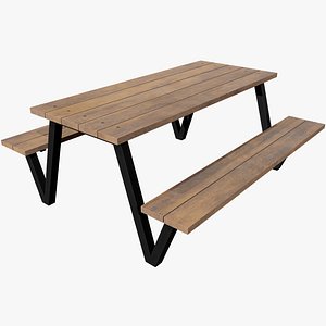 Picnic Table v5 with PBR 4K 8K