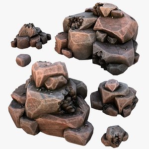 Stones and Rocks Stylized Pack 3D model