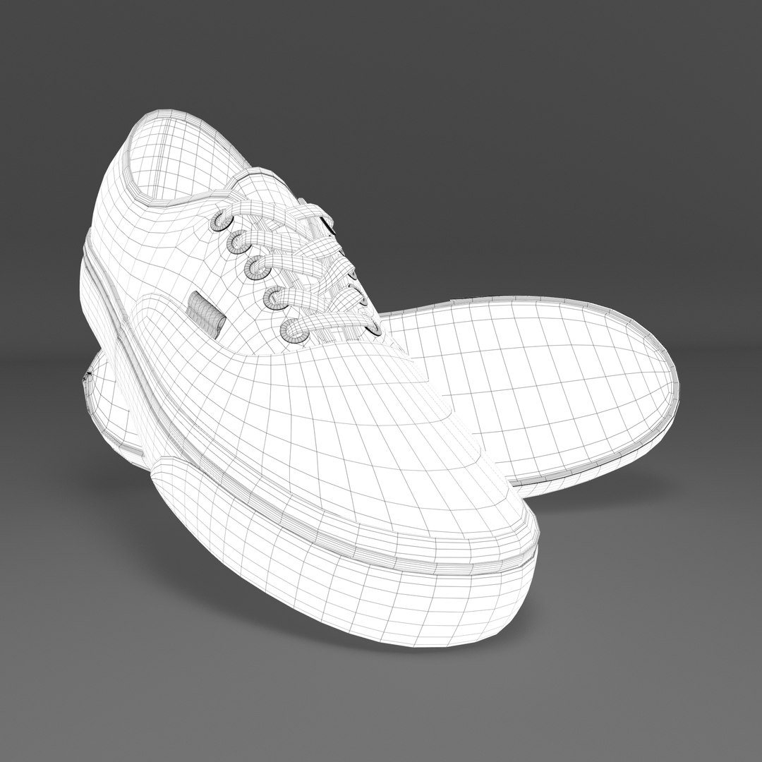 Vans Authentic Sneakers USED LOOK 3D Model TurboSquid 1718739