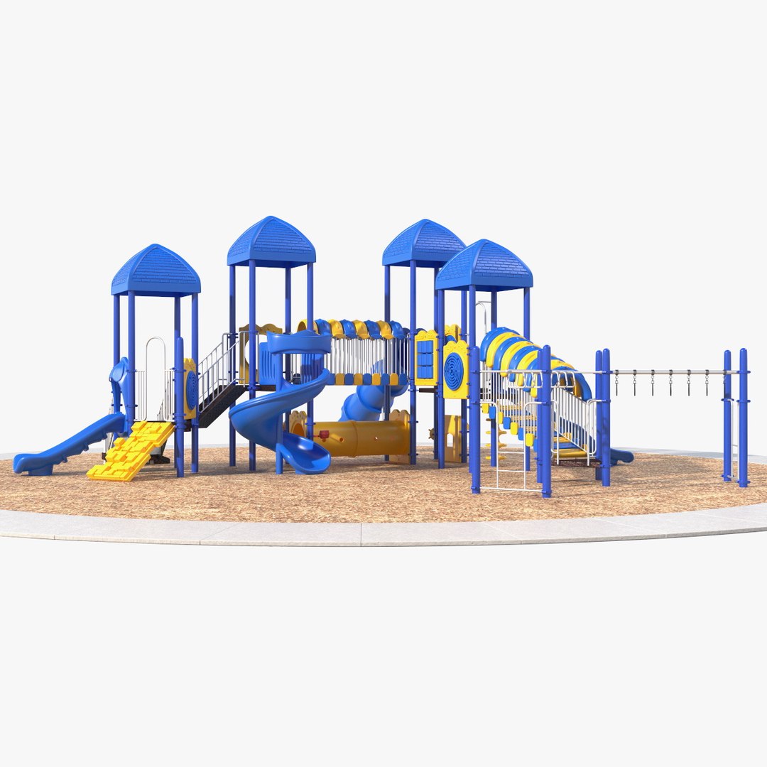 Outdoor Commercial Grade Play Equipment 3D model preview
