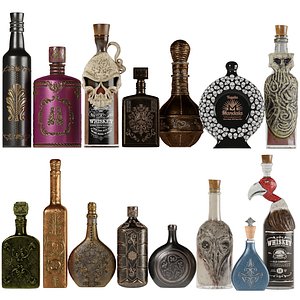 3D model Bottles Vol 4 15 Different Fantasy Bottles