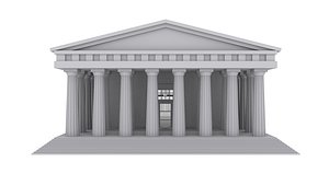 doric greek temple 3d model