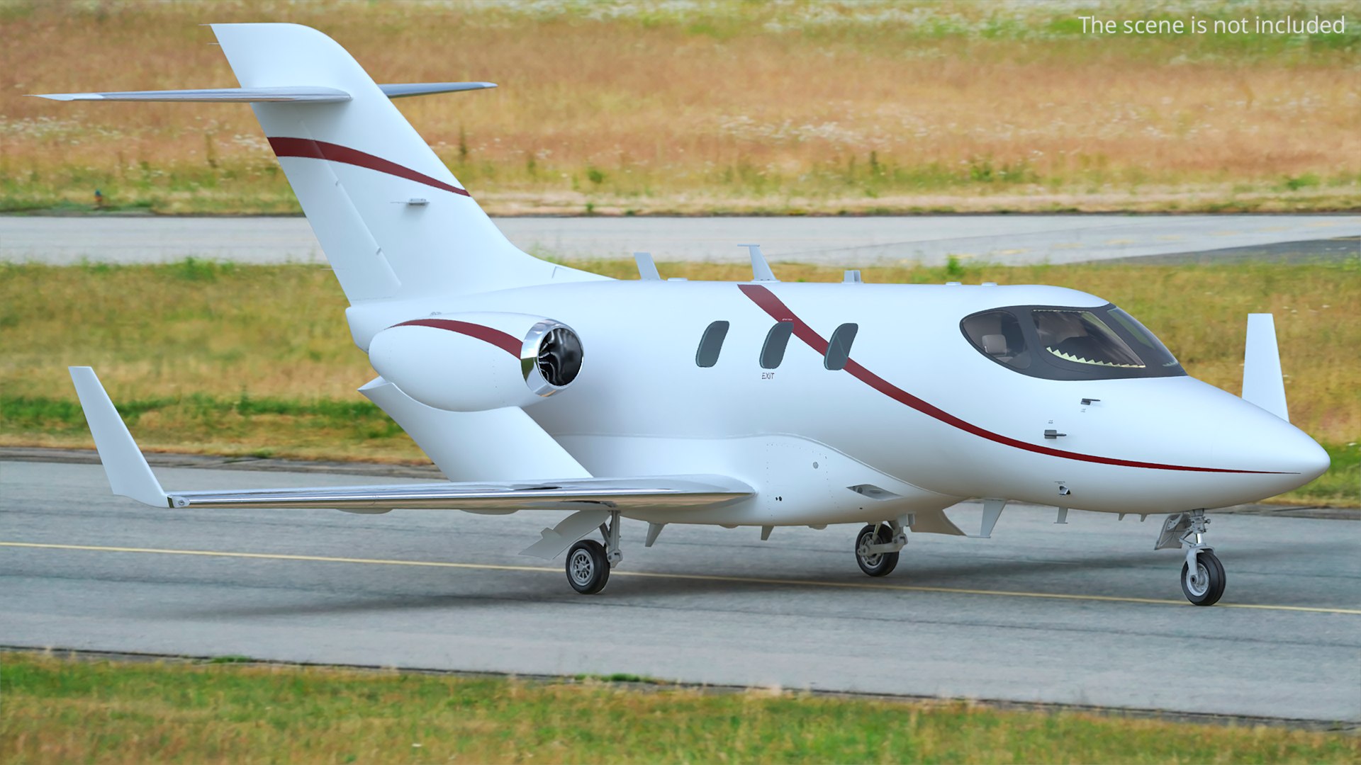 3D Light Business Jet Aircraft White Red Model - TurboSquid 2533829