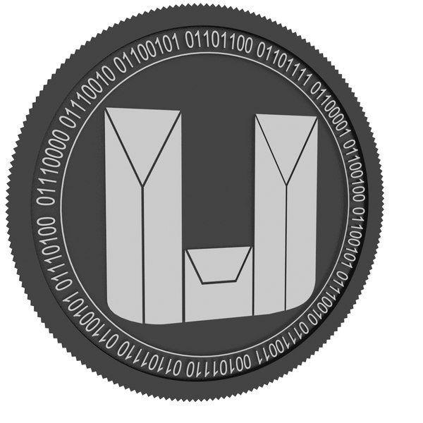 uquid coin black 3D model