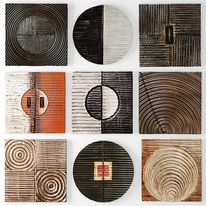 wood wall sculpture 3d obj