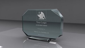 3d award glass model