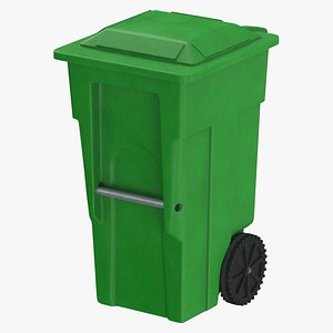 3D model Trashcan 03 Green Clean