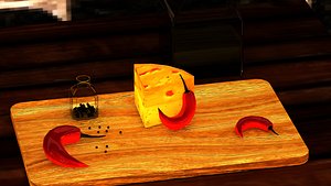 3D red hot chili peppers model