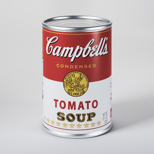 campbell tomato soup canned 3d model