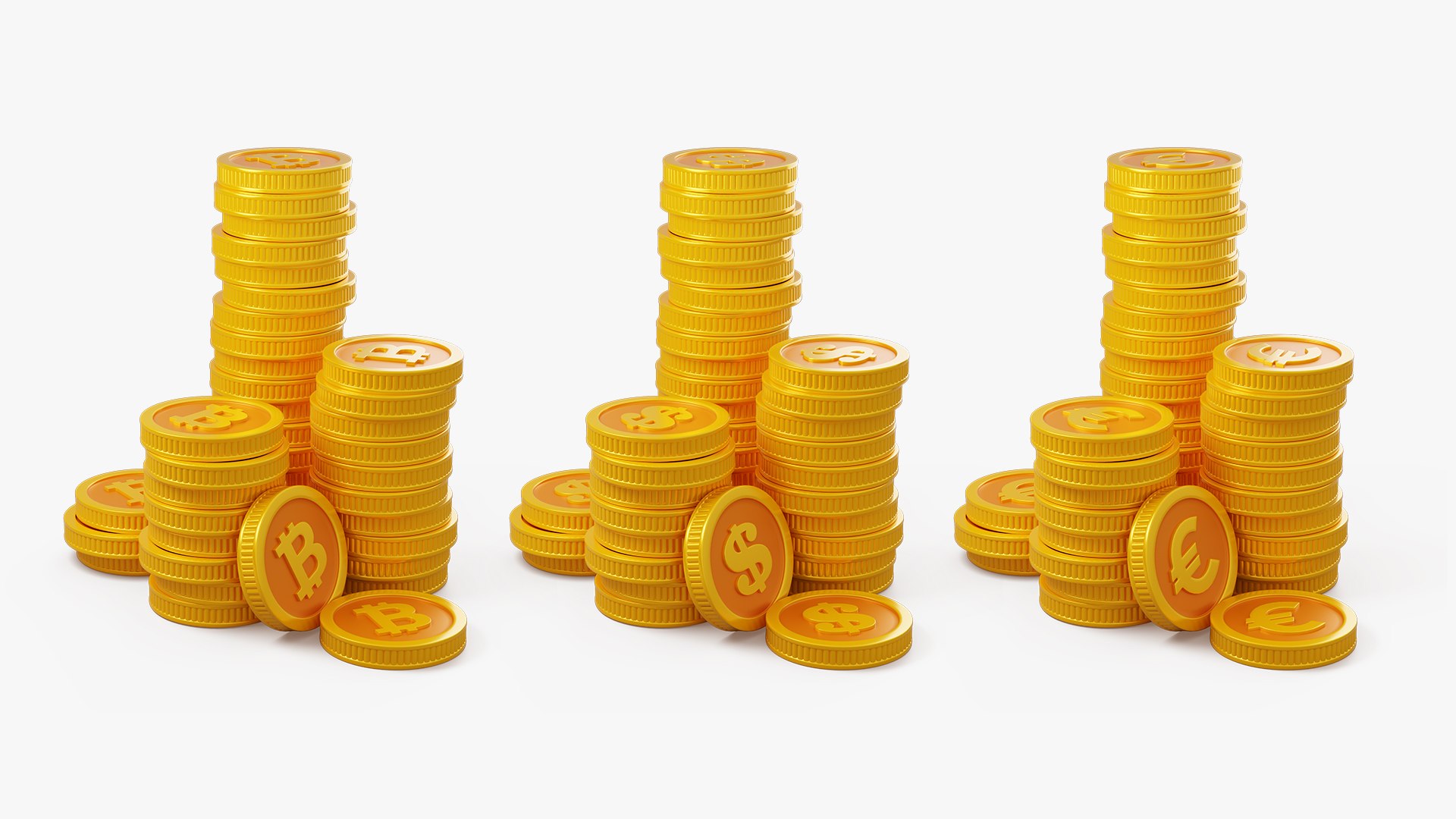 Stylized Coin Stack Model - TurboSquid 2414109