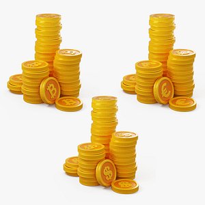 Stylized Coin Stack model
