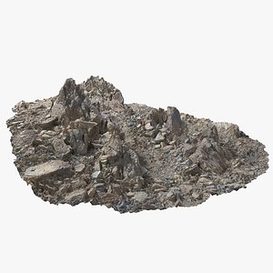 3D model Assembly Ground Rock 10