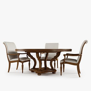 archivist dining table upholstered 3d max