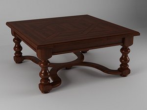 3d table coffee wood