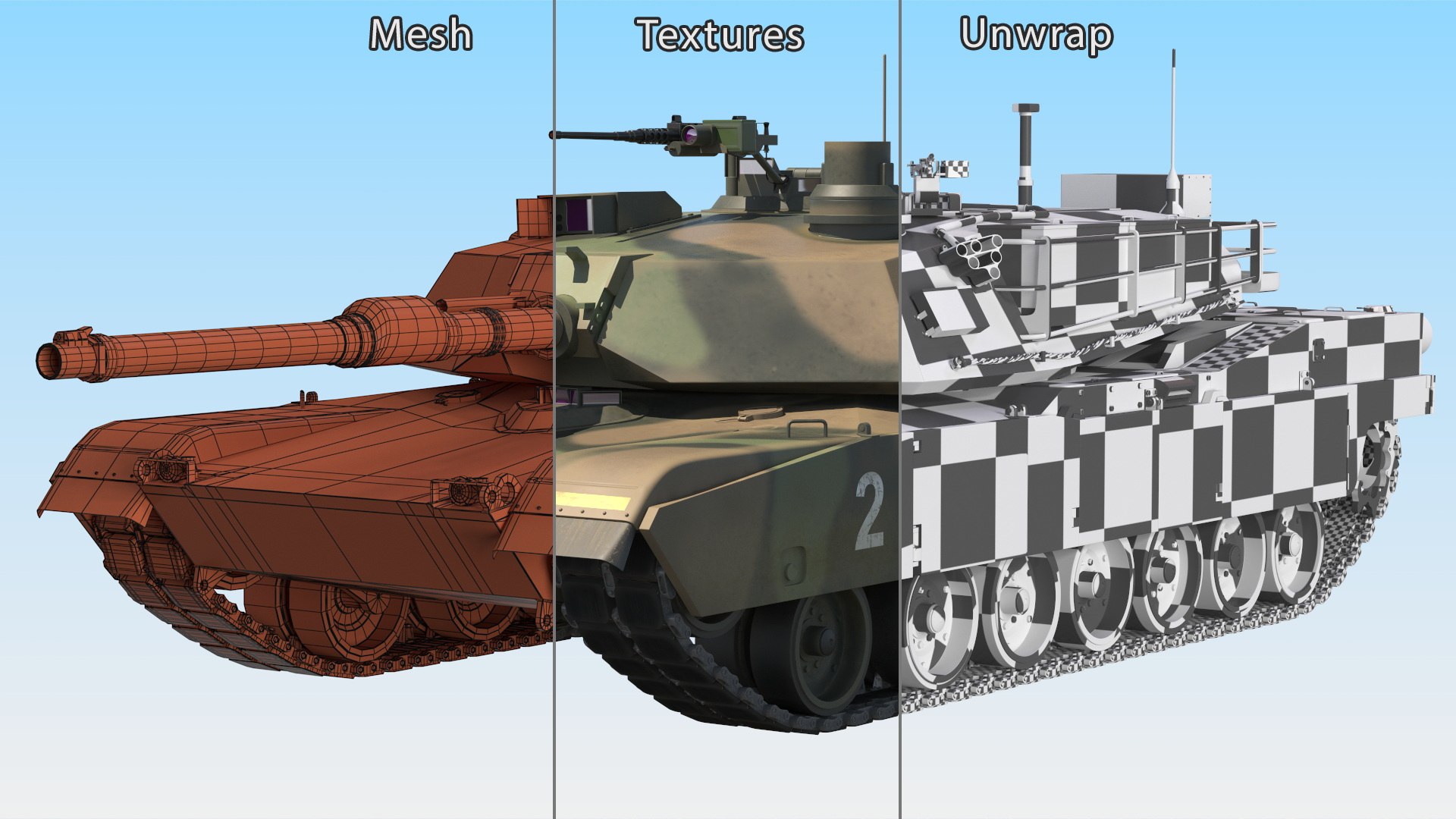 3D Model M1 Abrams Tank Rigged - TurboSquid 2387382
