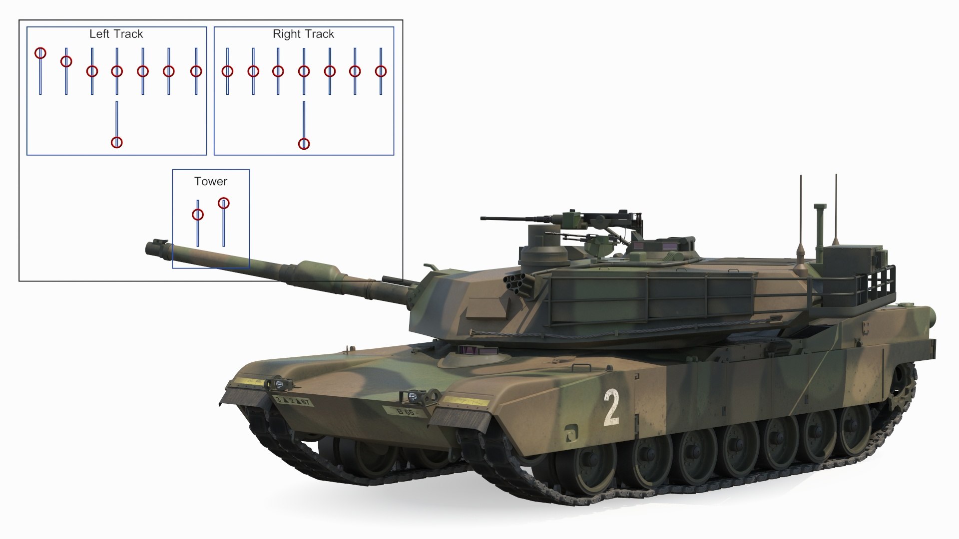 3D Model M1 Abrams Tank Rigged - TurboSquid 2387382