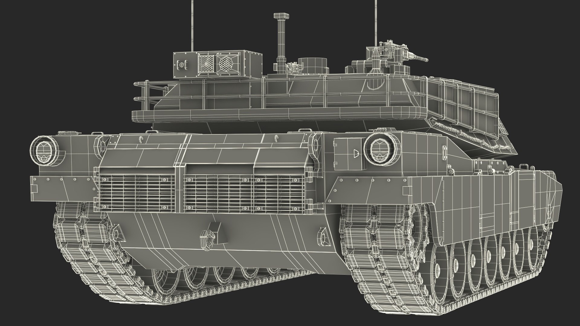 3D Model M1 Abrams Tank Rigged - TurboSquid 2387382