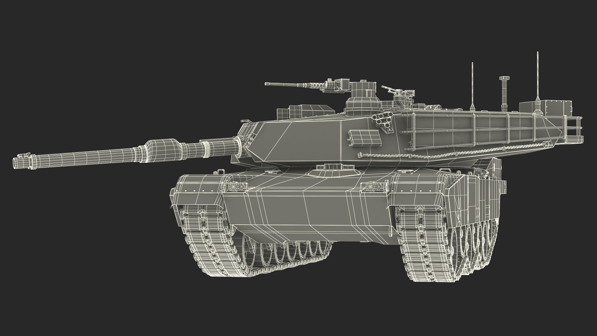 3D Model M1 Abrams Tank Rigged - TurboSquid 2387382