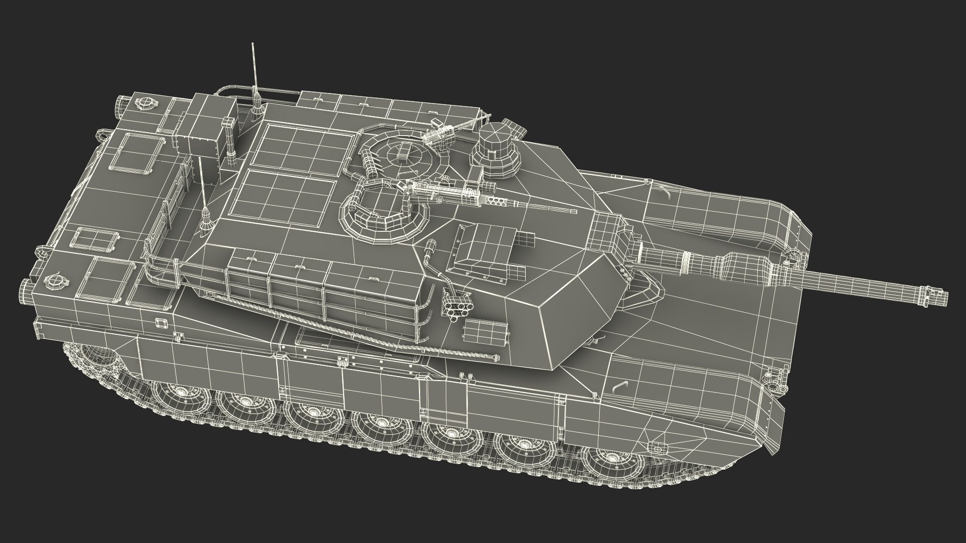 3D Model M1 Abrams Tank Rigged - TurboSquid 2387382