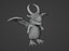 Dessin animé Dragon de cuivre Low-poly modèle 3D