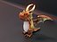 Dessin animé Dragon de cuivre Low-poly modèle 3D