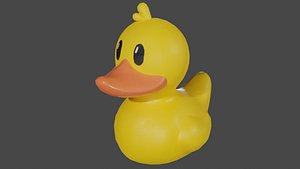 3D Cartoony Rubber Ducky model