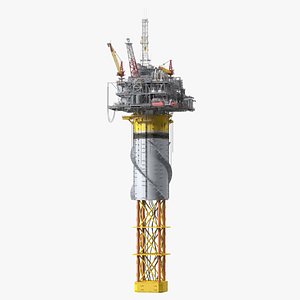 3D Shell Perdido Oil Platform Rigged for Maya model