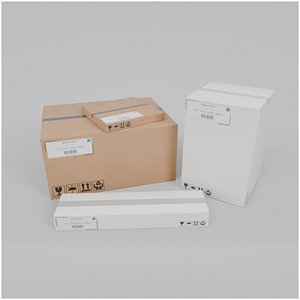 3D Retail Packaging Boxes Bundle &ndash; Rigged and Customizable