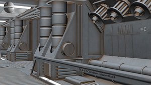 Sci-fi Corridor intersection 3