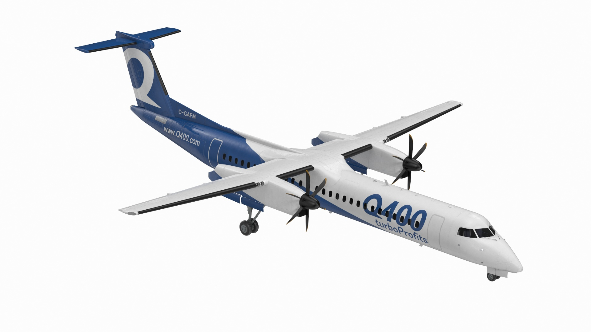 Bombardier Q400 NextGen 模型 Bombardier Q400 NextGen 模型 3D Model Bombardier Q400