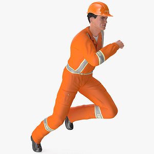 rescuer running pose rescue 3D model
