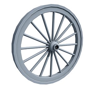 carriage wheel 3d lwo