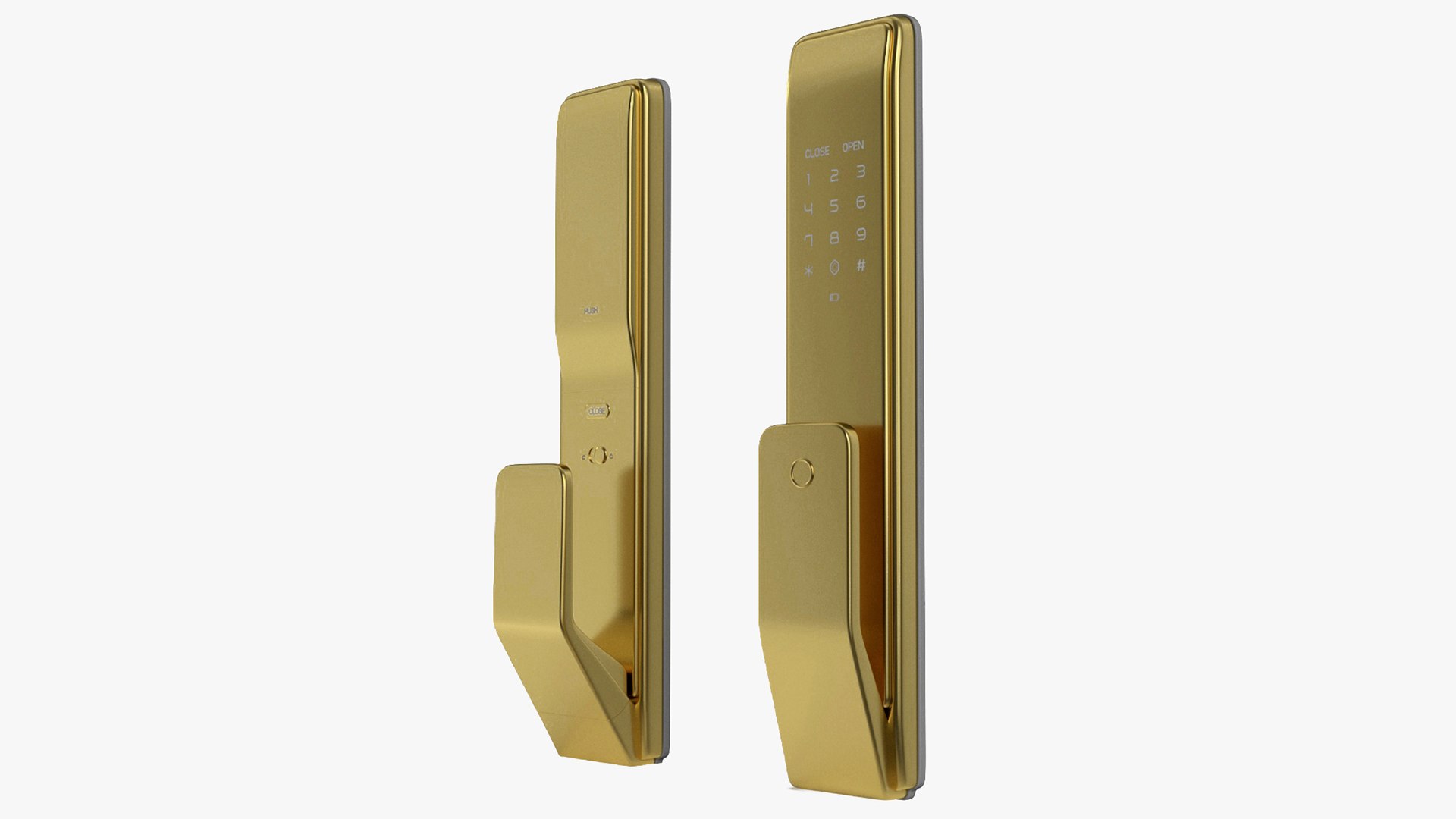Smart Lock Gold 3D model preview