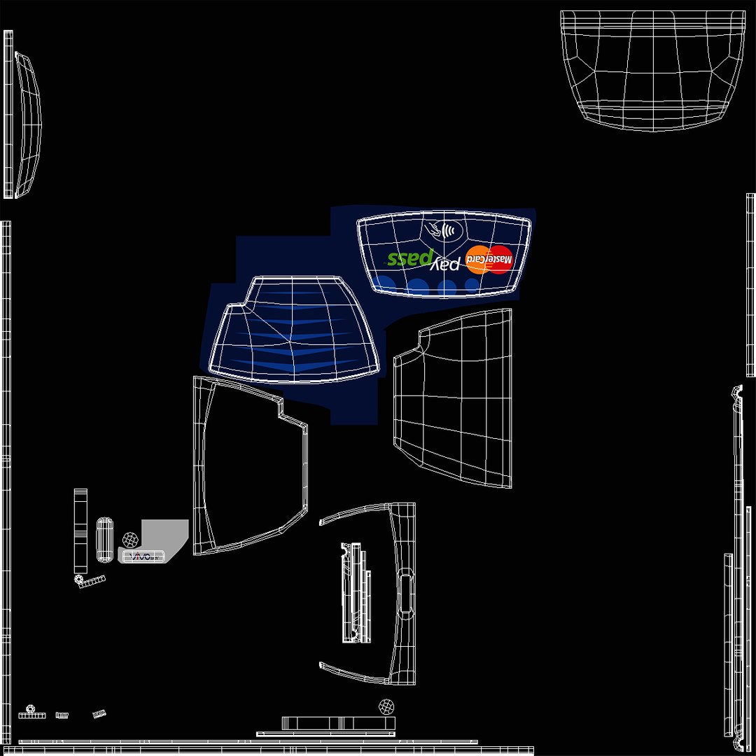 3D Contactless Credit Card Reader - TurboSquid 1214465