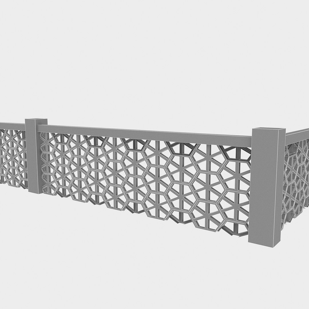 Hexagon Railing 3D Model - TurboSquid 1454220