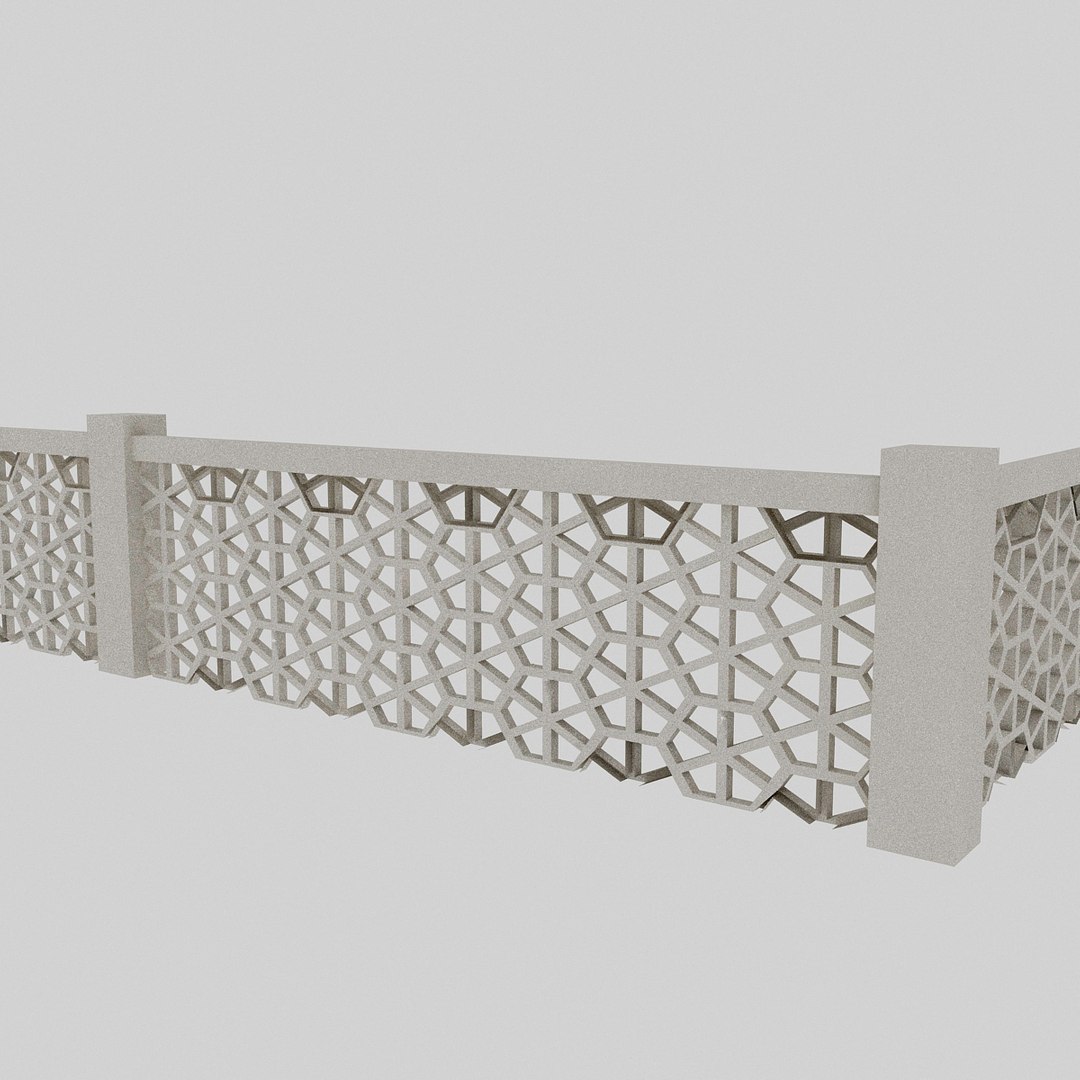 Hexagon Railing 3D Model - TurboSquid 1454220