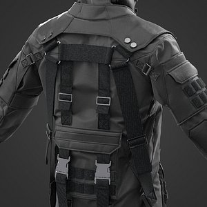 Military Flak Jacket - Bullet Proof Vest 3D Model by Vitamin