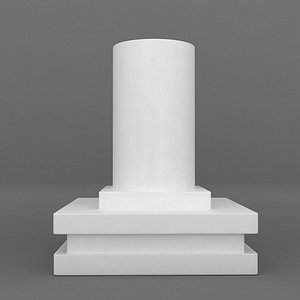 Square base printable pedestal model 2